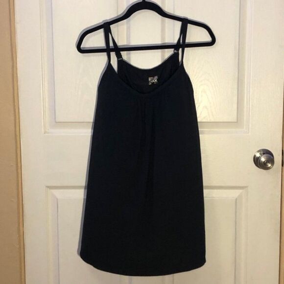 Plus Size Flowy Tank Full Support Black  Size 2X Y - Picture 4 of 9